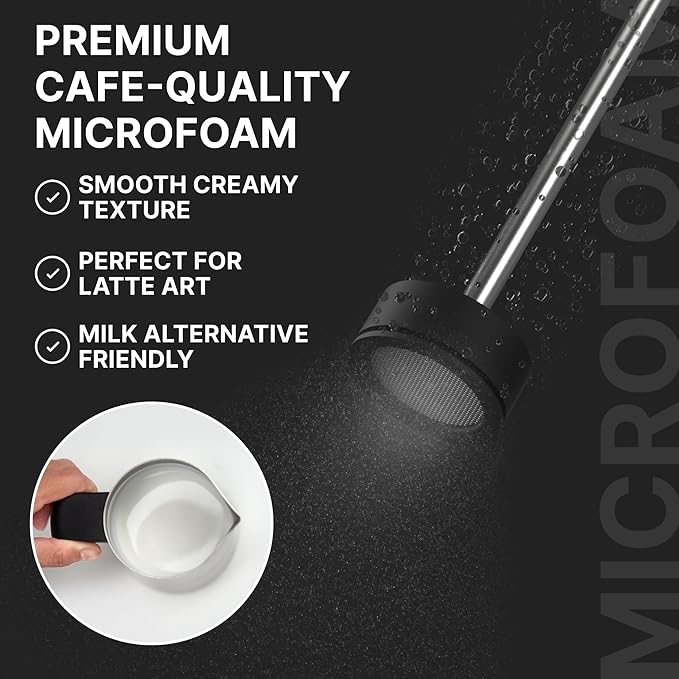 Subminimal NanoFoamer Milk Foamer - Rechargeable Handheld Frother - White