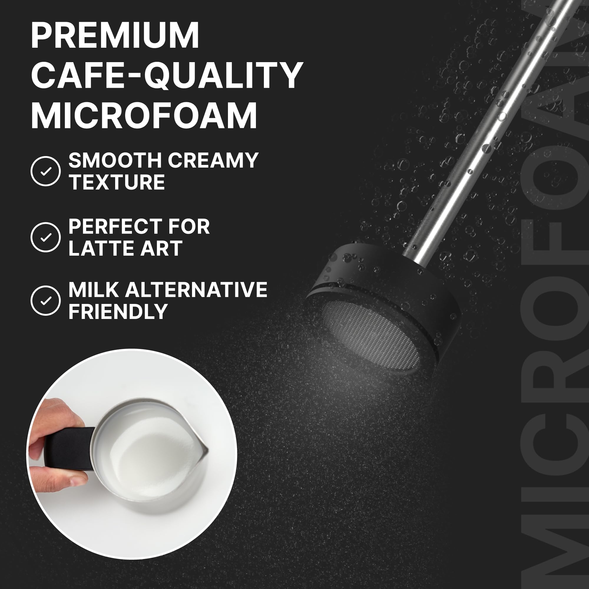Subminimal NanoFoamer Milk Foamer - Rechargeable Handheld Frother - White