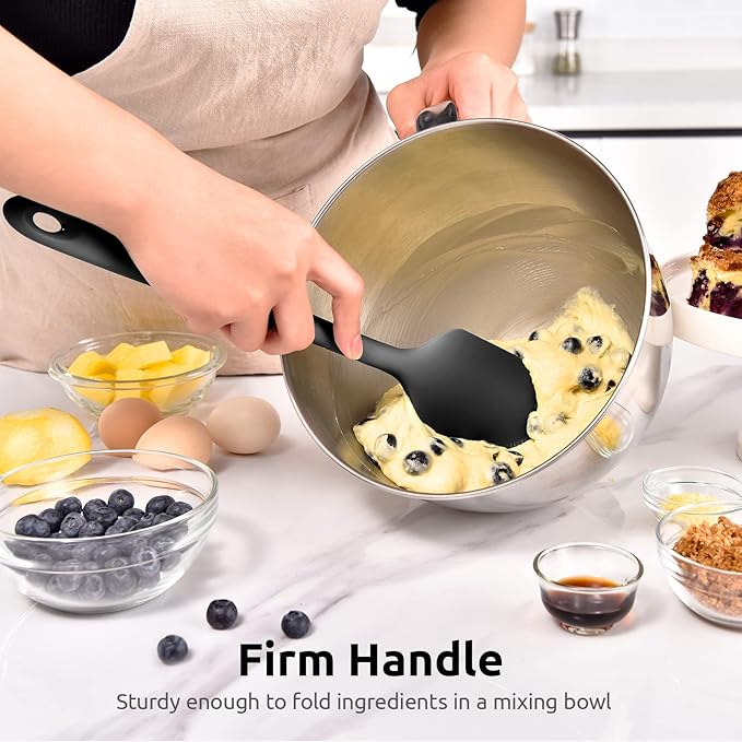 U-Taste 14in Extra Large Silicone Spatula, 480°F Heat Resistant, Black