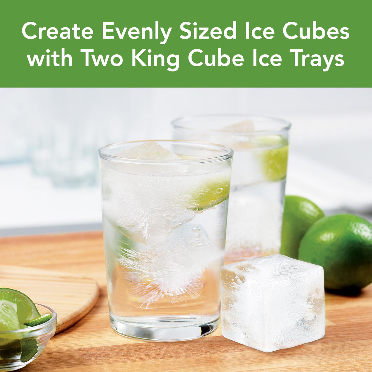 Tovolo Large 2” King Cube Ice Tray Cayenne Red Ice Cube Trays for Whiskey Cocktails Smoothies, Big Square Ice Cube Mold Silicone Freezer Tray for Perfect Rock Cubes BPA Free Dishwasher Safe