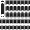 Yugada 100 Pack Flat Beer Bottle Opener 5 inch Stainless Steel Flat Bottle Opener Black Beer Bottle Openers for Bartender Kitchen Bar Restaurant (5 Inch)