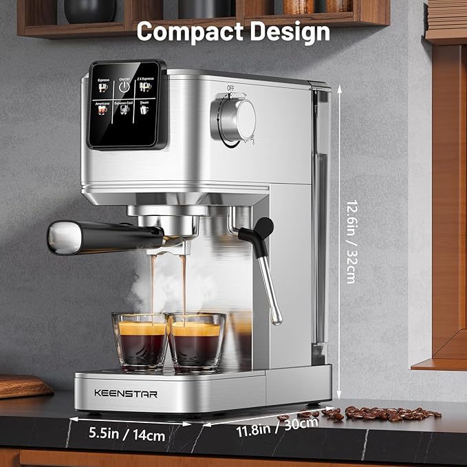 KEENSTAR Espresso Machine 20Bar, Hot & Rapid Cold Brew Coffee Makers