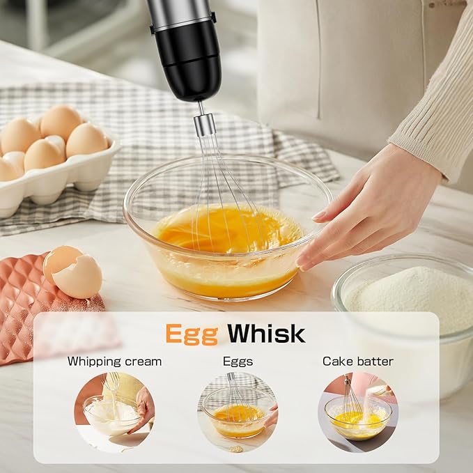 Turelar Immersion Blender Handheld 3-in-1 Hand Blender Set 1100W Heavy Duty