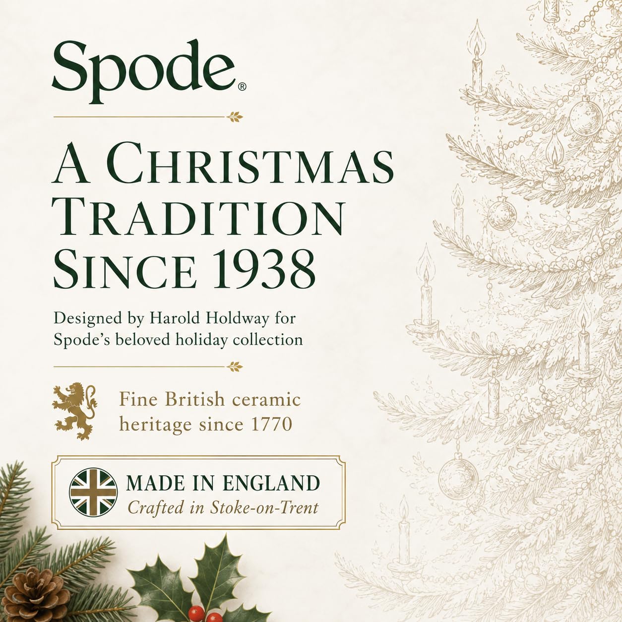 Spode – Christmas Tree Christmas Tree Medium Round Bowl