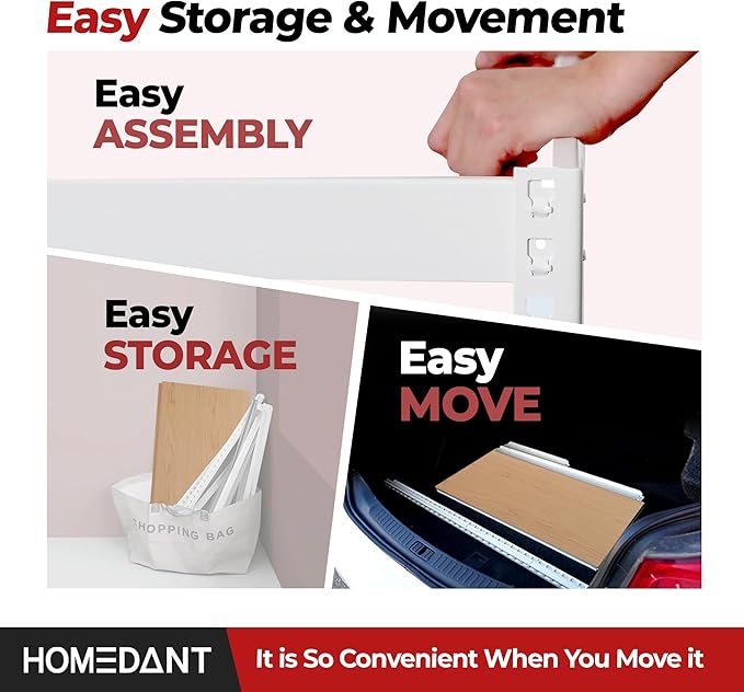HOMEDANT White 5 Tier Laminated Boltless Heavy Duty Garage Storage Adjustable Wide Size Metal Shelving Unit Utility Rack Shelves Organization Shelf Shed Warehouse 47.7" W x 18.2" D x 71.3" H 3Pack