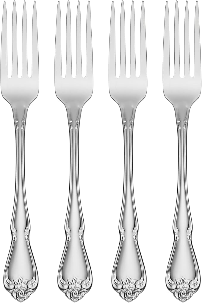 Oneida True Rose Dinner Forks,silver set of 4