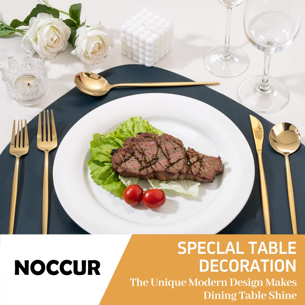 NOCCUR 40-Piece Gold Silverware Set for 8 - Stainless Steel Gold Flatware Set Include Knives, Spoons and Forks for Home/Party/Thanksgiving