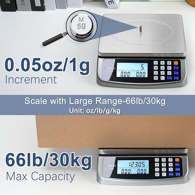 Atogou 66lb Food Scale, Commercial Kitchen Scale with Price Computing