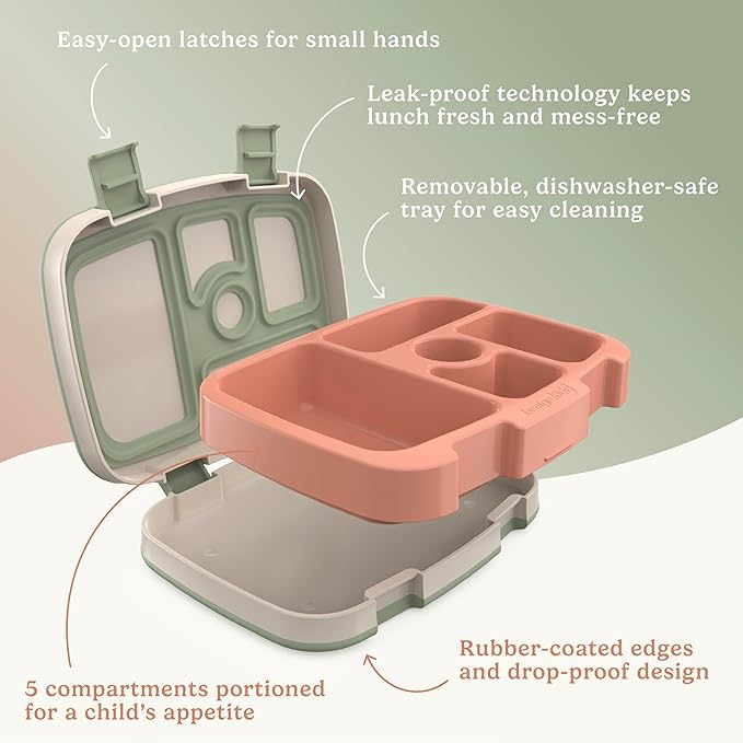 Bentgo Kids Prints Leak-Proof 5-Compartment Bento-Style Kids Lunch Box