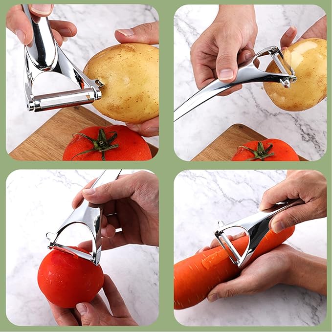 ANMIOU Vegetable Peeler Ergonomic Stainless Steel Handle for Potato Apple