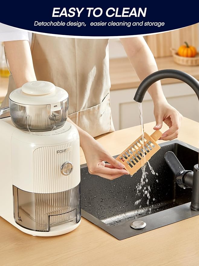 FOHERE 6 IN 1 Electric Cheese Grater Vegetable Chopper for Kitchen