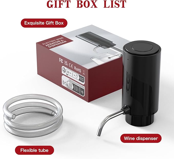 BLUBYEES Electric Wine Aerator and Automatic Wine Dispenser
