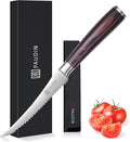 PAUDIN Tomato Knife, 5 inch Serrated Tomato Knife with Sheath