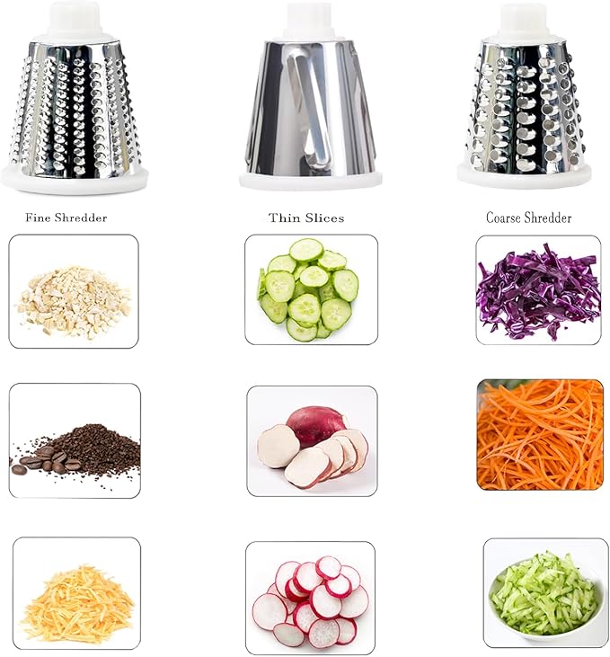 Dachenus Cheese Grater Rotary Cheese Grater,Versatile Cheese Shredder