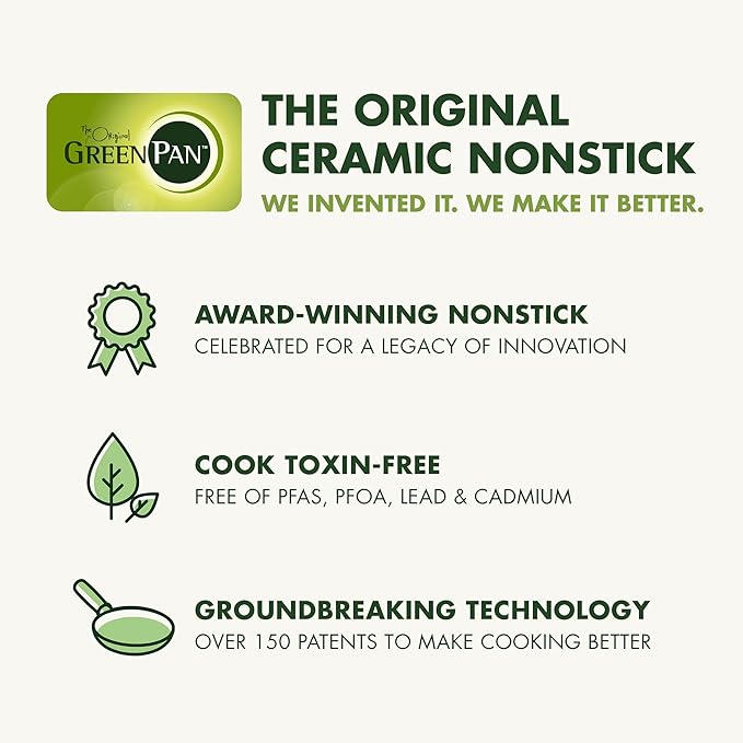 GreenPan Nova 8" Frying Pan Skillet, Oprah’s Favorite Things 2024, Ceramic Nonstick Cookware, PFAS Free, Toxin-Free, Induction Suitable, Dishwasher & Oven Safe, Durable, Easy Clean, Coral