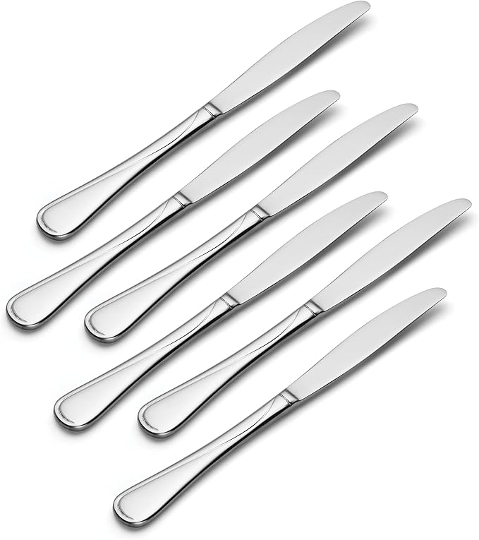 Oneida Flight Dinner Knives Silverware Set for 6, Flatware