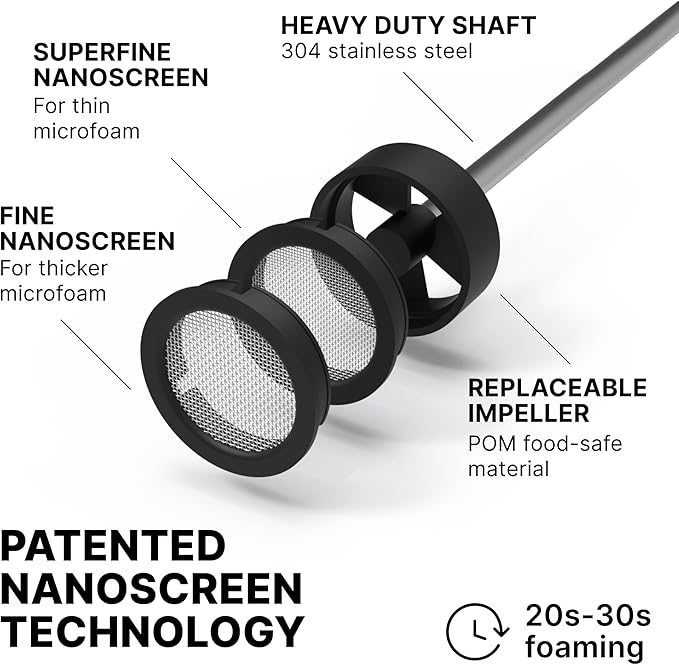 Subminimal NanoFoamer Milk Foamer - Rechargeable Handheld Frother - White