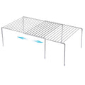 iPEGTOP Expandable Kitchen Cupboard Organiser, 2-Piece Adjustable Freezer Cabinet Storage Wire Shelf Rack Rustproof Metal Shelves Space Saver for Countertop Pantry Drawer Utensils