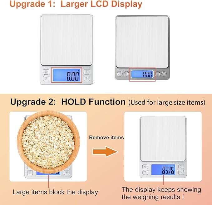 BOMATA 0.01g Small Digital Gram Scale, Upgraded 1kg Jewelry Scale