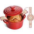 LE TAUCI 3 QT Ceramic Bread Baker with Lid for Sourdough, Forest Green