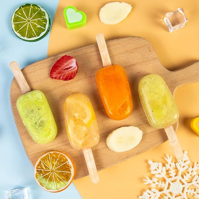 Ozera 2 Pack Popsicles Molds, Silicone Oval Cakesicles Cake Pop Molds Set
