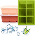 Excnorm Silicone Ice Cube Trays 3 Pack - Large Size Silicone Ice Cube Molds with Leak Proof Removable Lid Square Ice Cube Tray And BPA Free for Cocktail,Whiskey, Stackable Flexible Ice