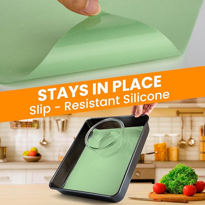 Silicone Baking Mat Roll - Best German Silicone - Heat Resistant Baking Macaron Bread Mat, Non-stick Pastry Mat, Reusable Dough Rolling Mat