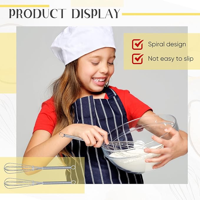 Baderke 100 Pcs Mini Whisk Bulk Small Whisks for Cooking 304 Stainless Steel Tiny Whisk for Baking, Whipping, Beating Eggs, Mixing Sauces, Blending Ingredients (6 Inch)