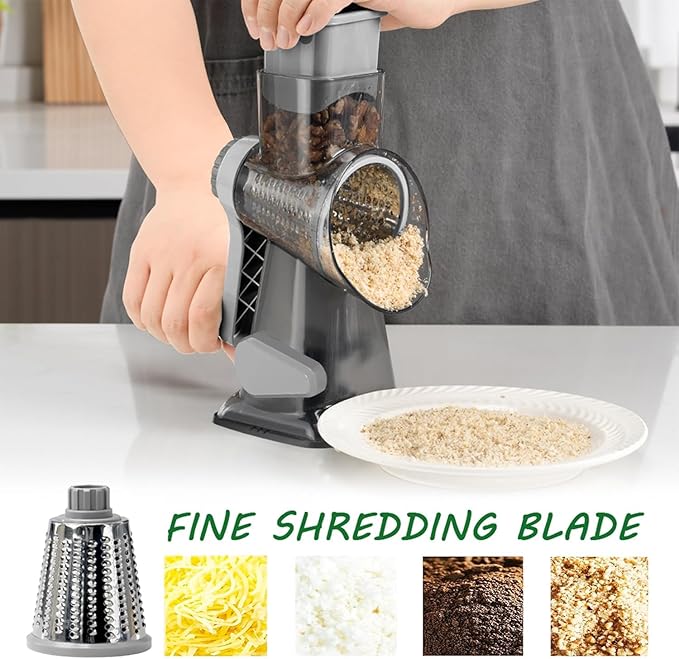 Dachenus Cheese Grater Rotary Cheese Grater,Versatile Cheese Shredder
