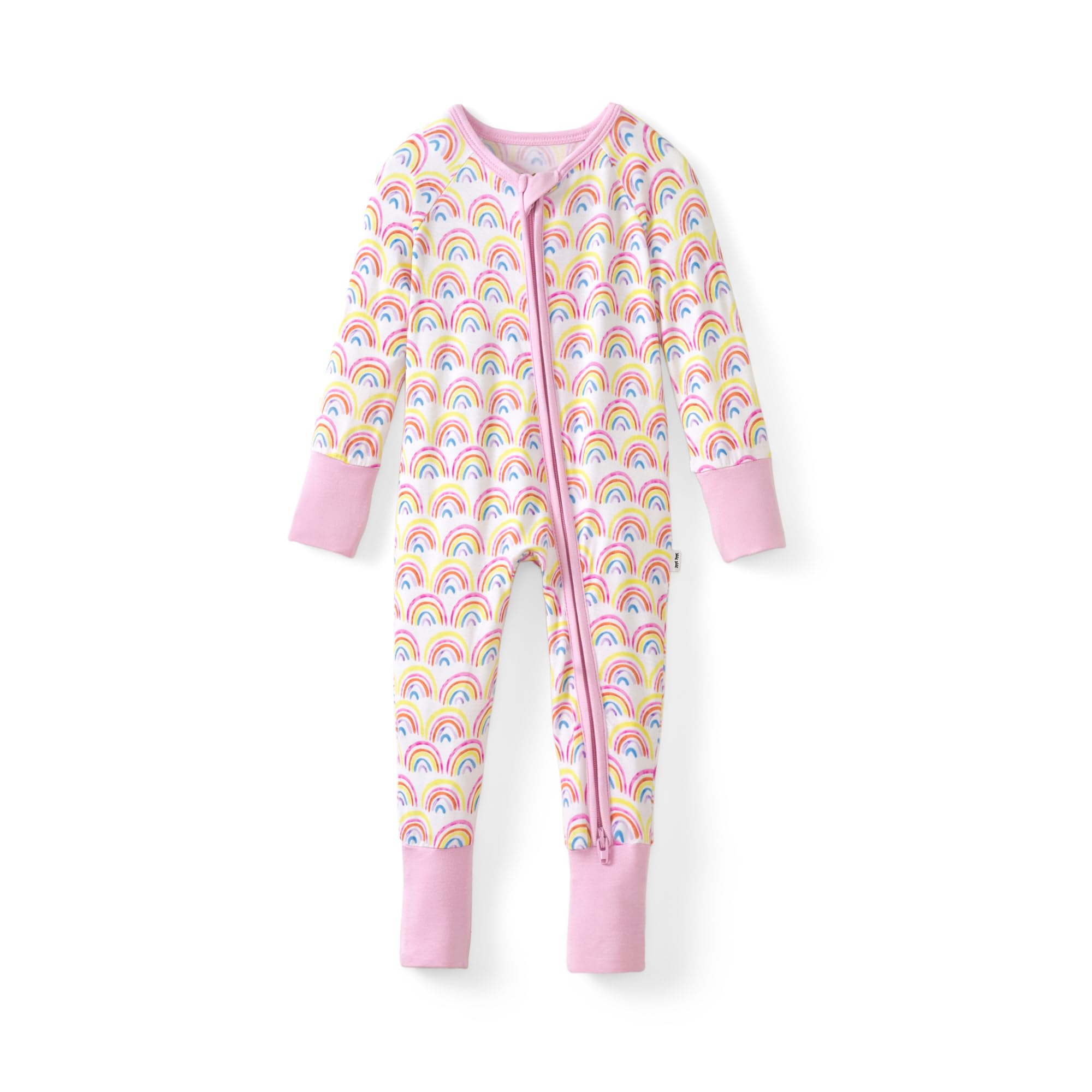 Little Sleepies Baby Pajamas, Pastel Rainbows, 0-3M