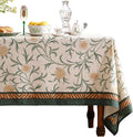 patdrea Vintage French Linen Tablecloth,Rectangular,110"x63"-Botticelli