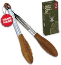 Teak Wooden Tongs for Cooking - Premium Kitchen Set and Kitchen Utensils Tool, Heat-Resistant and Durable, Ideal Tongs for Cooking, Grilling, and Serving