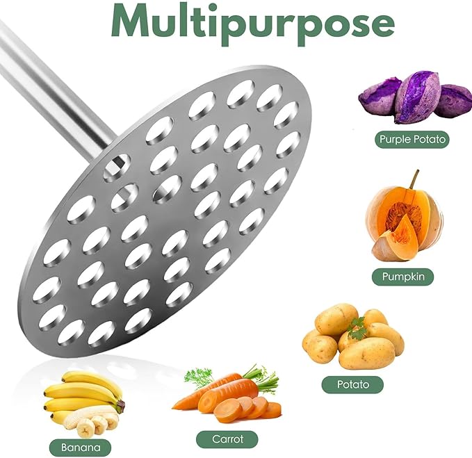SGJGS Stainless Steel Potato Masher - Heavy Duty Mashed Potato Maker