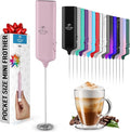 Mini & Mighty Milk Frother Wand – Powerful Handheld Coffee Frother, Battery Operated Drink Mixer – Compact Pocket Size – Detachable Whisk for Latte, Cappuccino, Matcha, Hot Chocolate