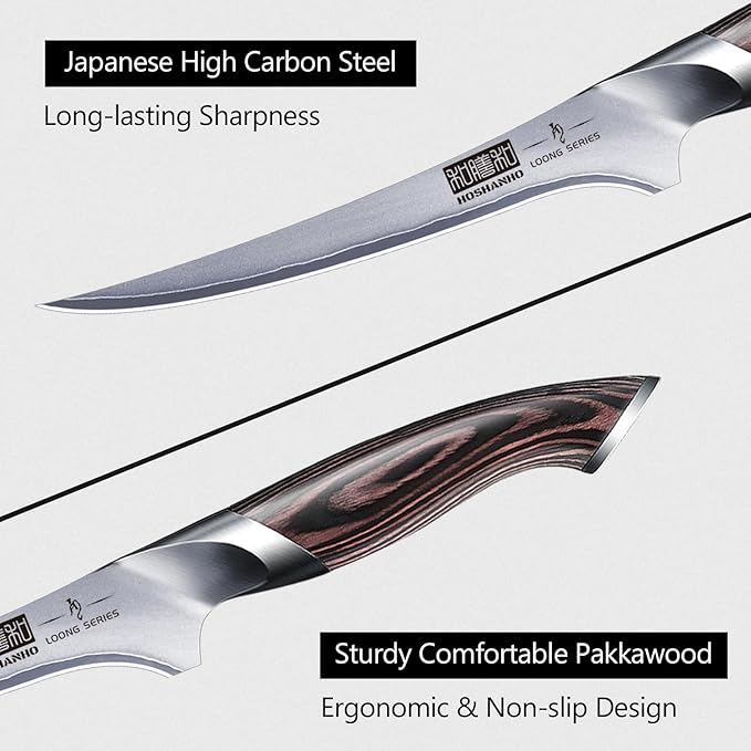 HOSHANHO Fillet Knife 7 Inch, Super Sharp Japanese Fish Boning Knife