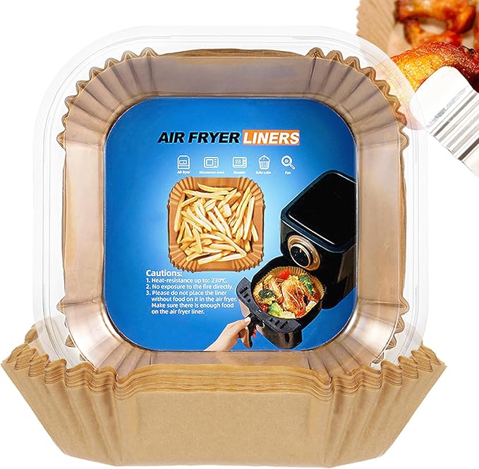 Air Fryer Liners Disposable,8 Inch 200PCS Square Parchment Paper For Baking