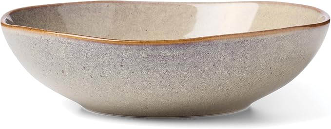 Oneida Organic Shades Oatmeal Stoneware 2-Piece Serving Platter Set