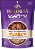 Wellness Bowl Boosters Bare Freeze Dried Turkey Dog Food Topper for Small, Medium, and Large Breeds, Grain Free, Natural, 4 oz Bag