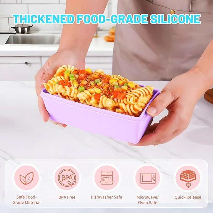 Gemice 2-Cup Silicone Freezer Molds with Lids, Individual 4-Pack