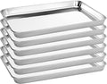 BIEAMA 6 Pack Stainless Steel Toaster Oven Baking Sheets, 12.5 x 9.6 in