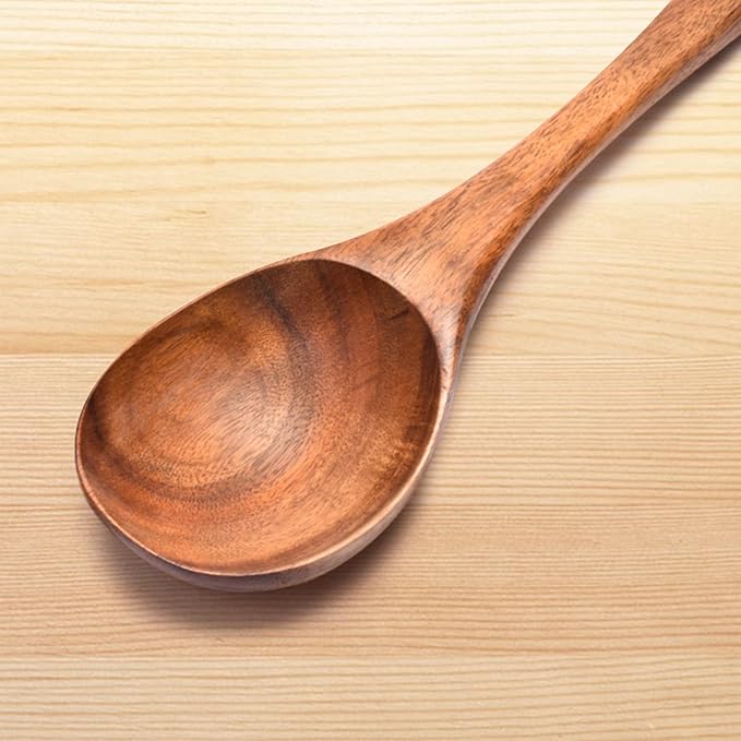 Zenxylo Wooden Spoons for Cooking & Cooking Spatula Turner Set, Premium Teak Wooden Cooking Utensils Set, Wooden Mixing Spoon