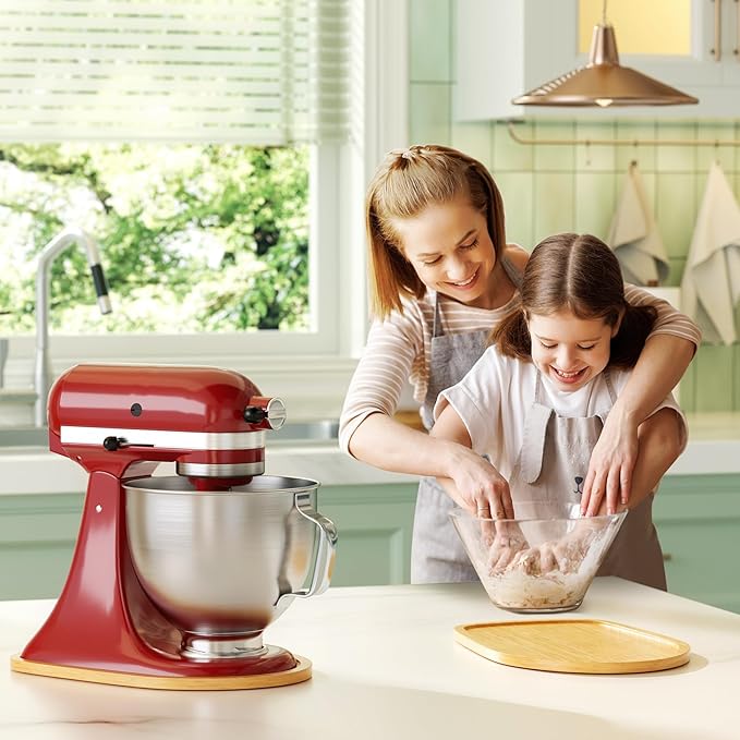 GuanQiao Food-Grade Bamboo Slider for KitchenAid 4.5-5 Qt Tilt Head Mixer