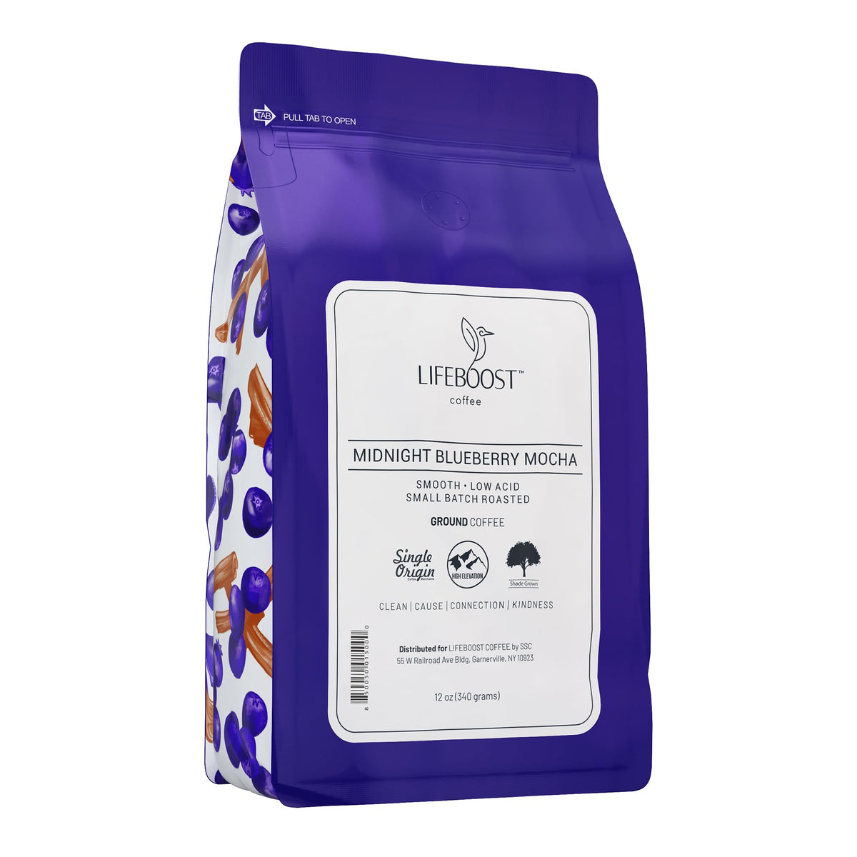 Lifeboost French Vanilla Low Acid Ground Coffee, Certified Organic, 12oz