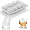 ACOOKEE Capybara Ice Cube Tray Fun Shapes, Odd Novelty Cute Capybara Gifts Stuff, 2.2" Large Silicone Whiskey Ice Mold for Cocktails,Bourbon,Brandy, w/Funne
