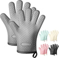 MAD SHARK Silicone Oven Mitts with Fingers Heat Resistant 450°F in Kitchen