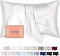 Silk Pillow Cases King Size with Hidden Zipper, Mulberry Silk Pillowcase for Hair and Skin, Smooth and Soft Breathable Cooling Silk Satin Pillow Covers for Sleeping, Gifts for Women, Ivory