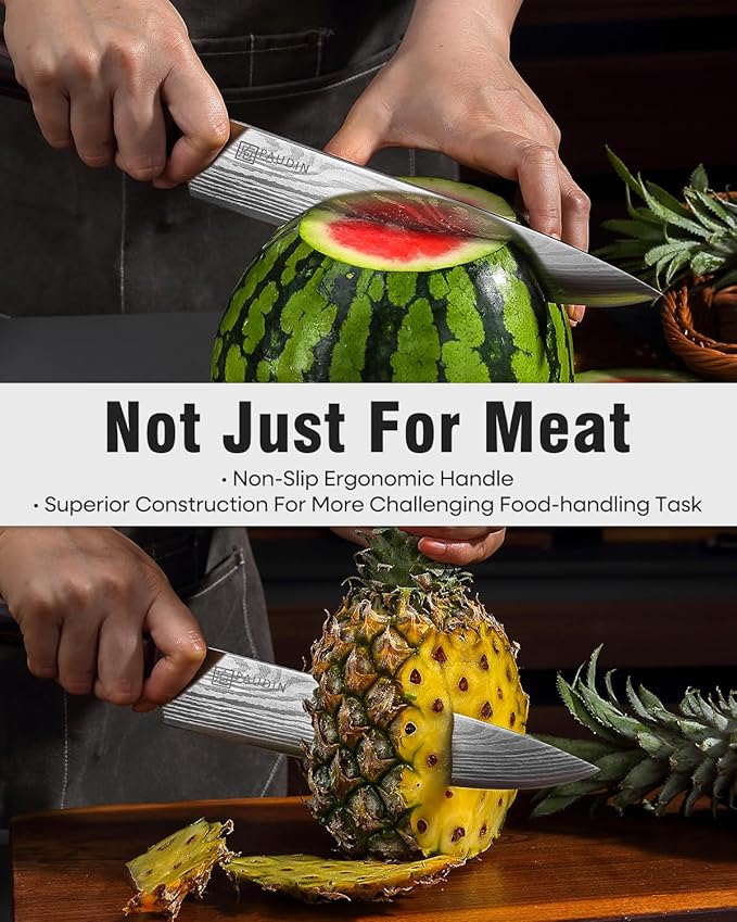 PAUDIN Chef Knife,9 Inch Kitchen Knife for Meat & Vegetables