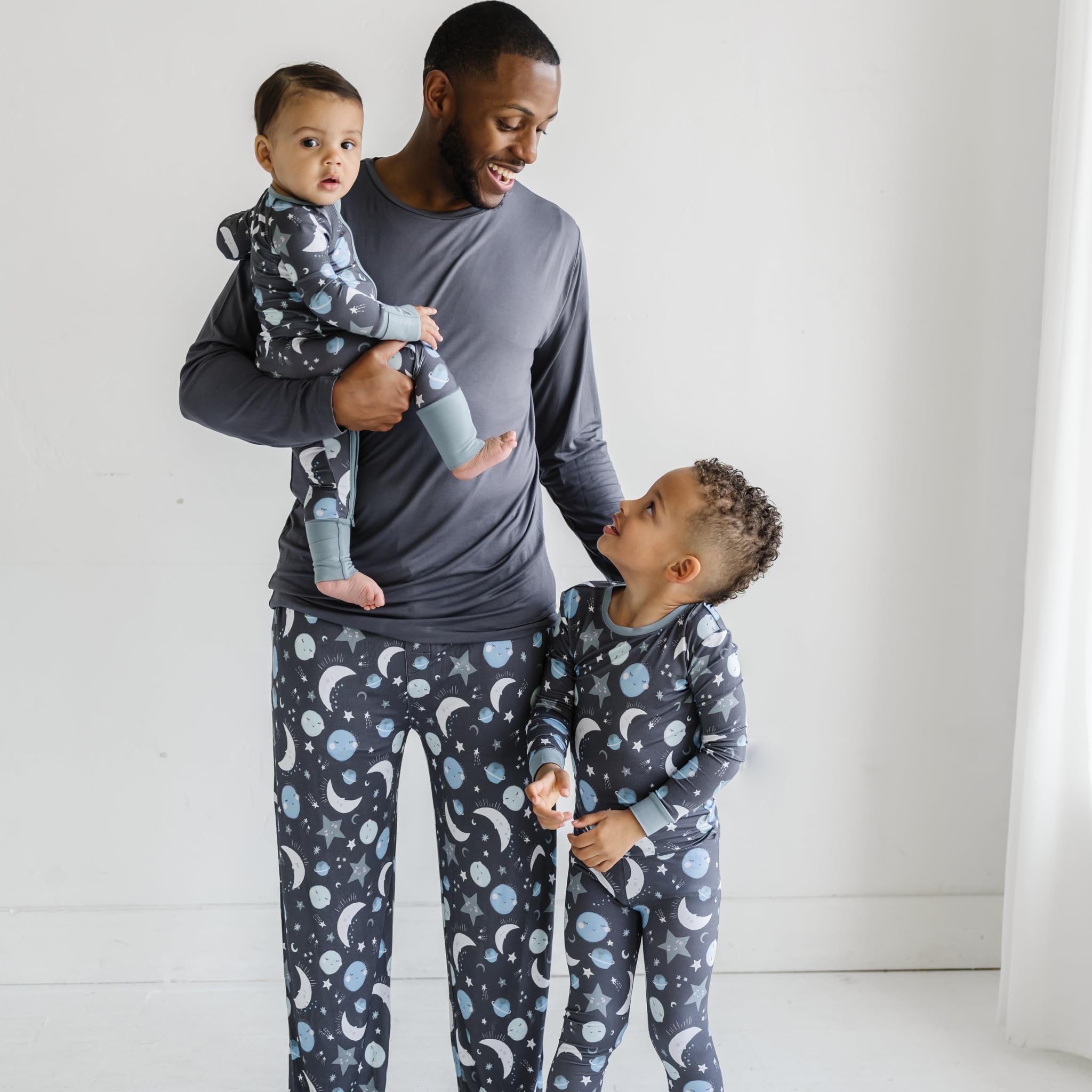 Little Sleepies Baby Pajamas, Blue To the Moon & Back, 12-18M