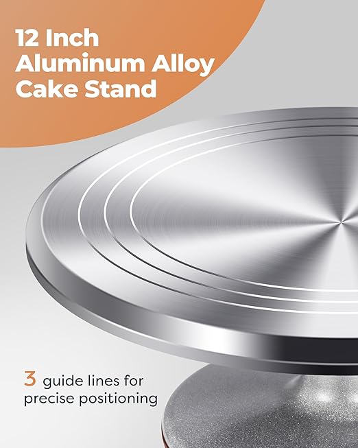 Kootek 180 Aluminum Cake Decorating Kit, Baking Tools for Beginners & Pros