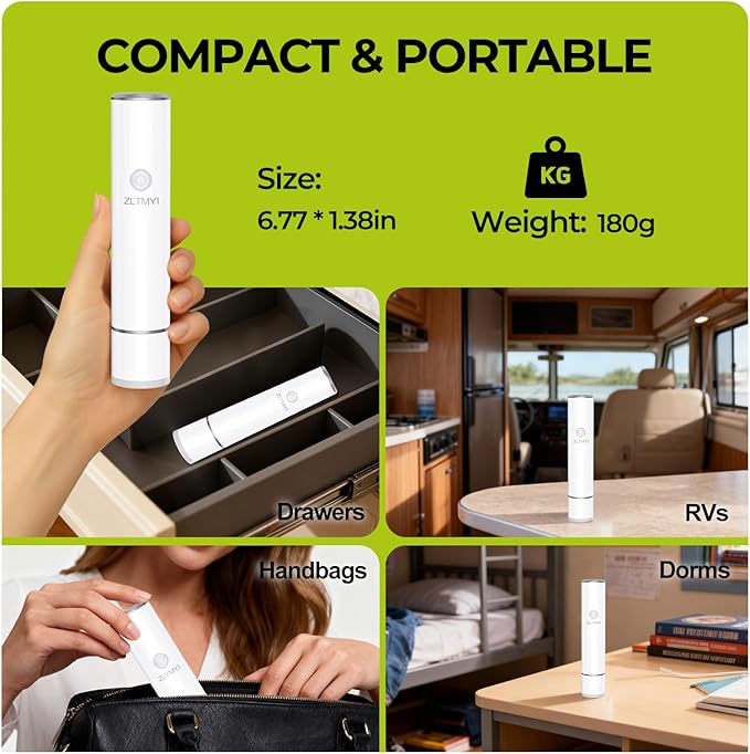ZLTMYI Handheld Vacuum Sealer for Food with 20 Reusable Vacuum Bags